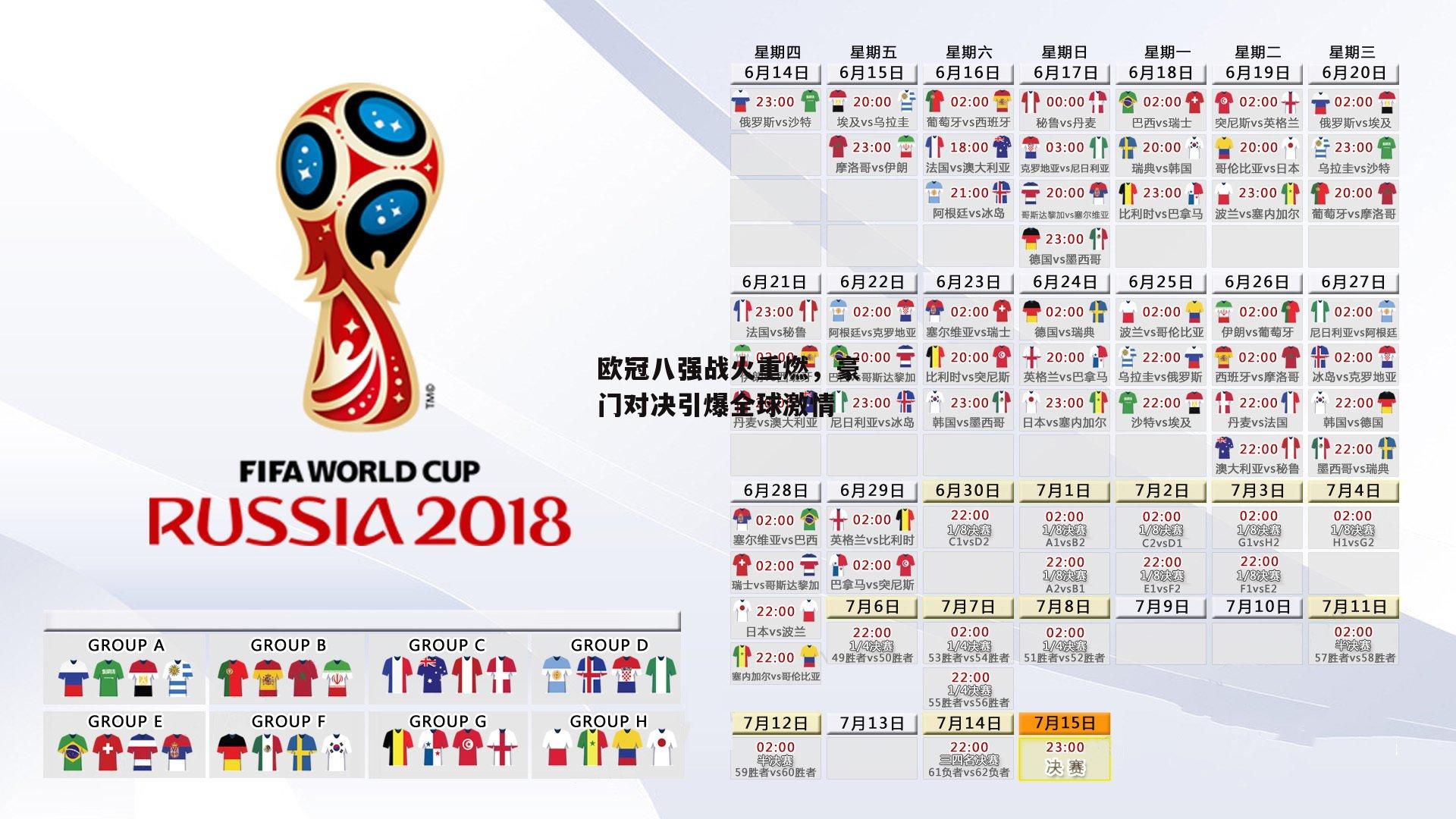 欧冠八强战火重燃，豪门对决引爆全球激情